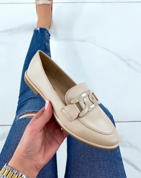 Beige loafers