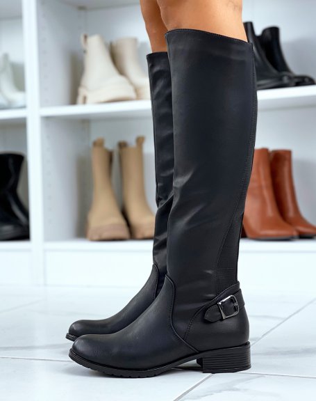 Black adjustable boots