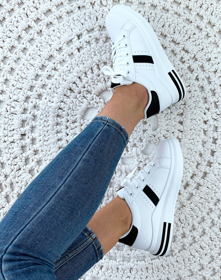 Black and white sneakers
