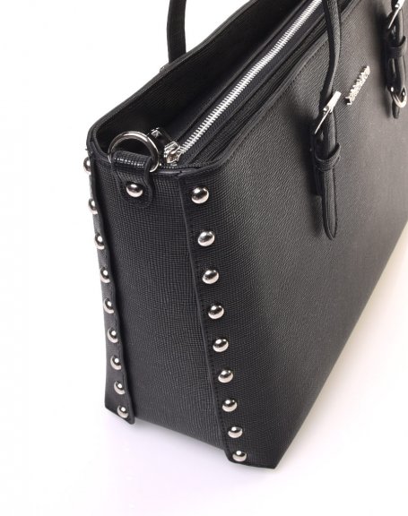 Black checkered handbag