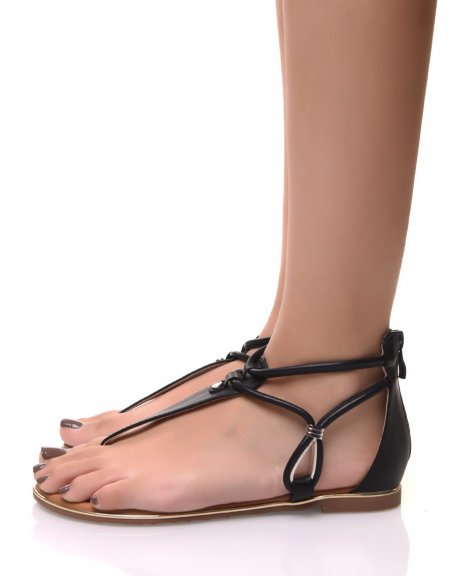 Black graphic sandal