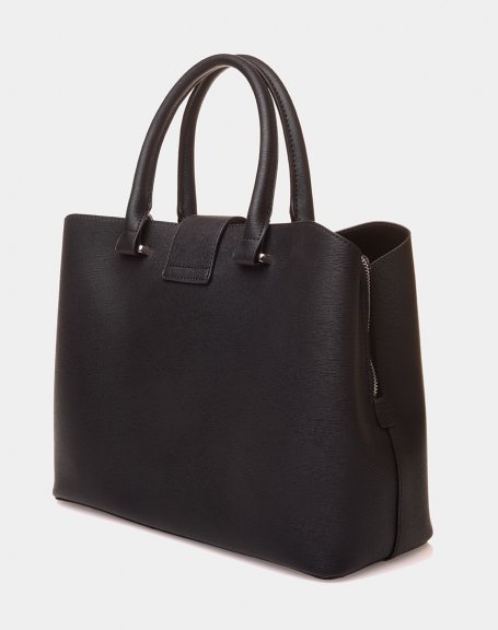 Black handbag with loving strap