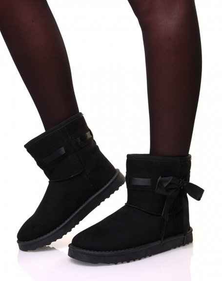 Black lined ankle boots