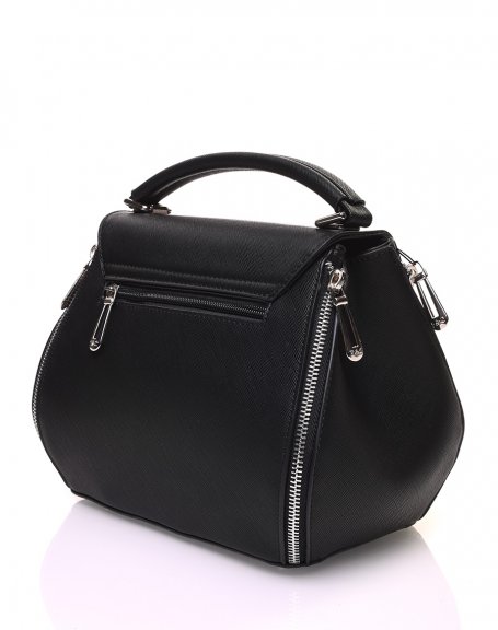 Black small hanse handbag with twist lock