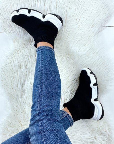 Black sock sneakers