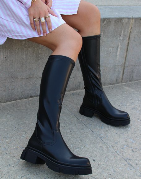 Black soft shank boots