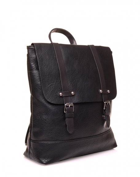 Black vintage backpack