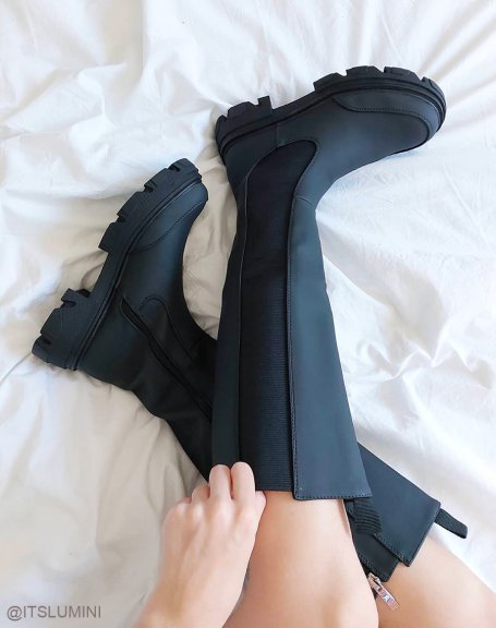 Black waterproof Chelsea boots