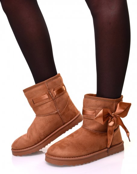Camel lined ankle boots