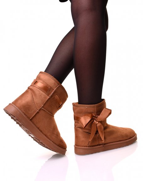 Camel lined ankle boots