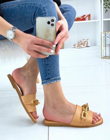 Camel mules with golden chain