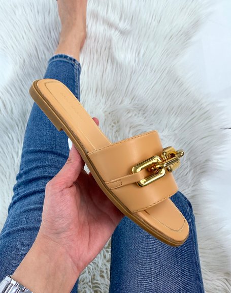 Camel mules with golden chain
