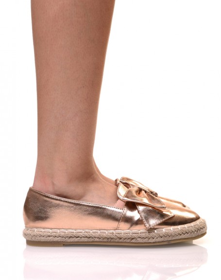 Copper espadrilles with bow