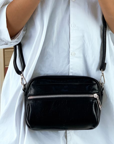Crossbody pouch with black front pocket