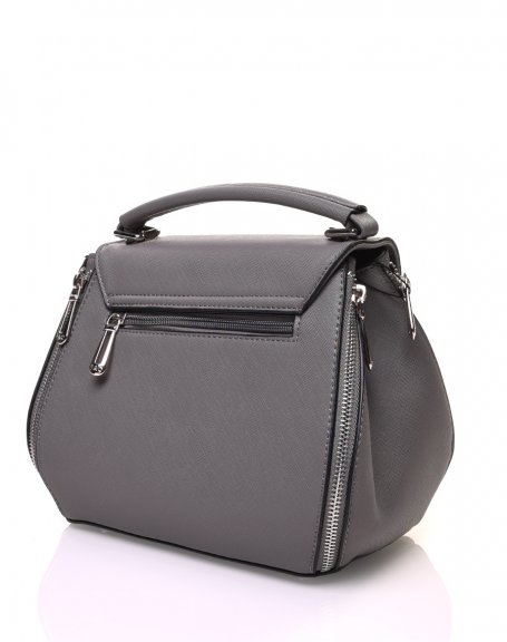 Gray small hanse handbag with twist lock