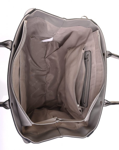 Large gray handbag