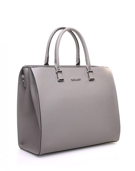 Large gray handbag