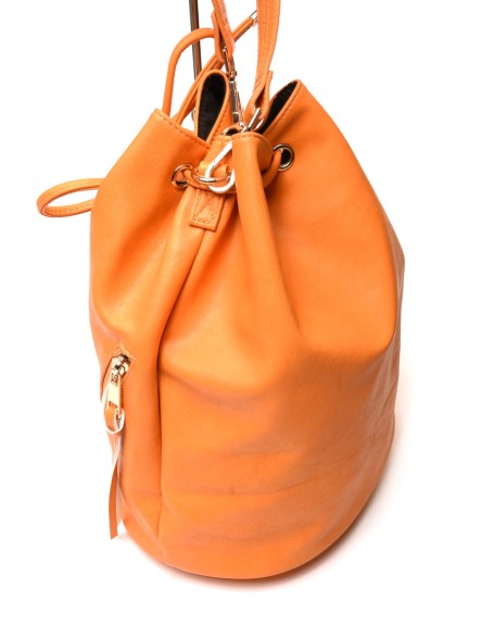 Large orange yellow purse bag