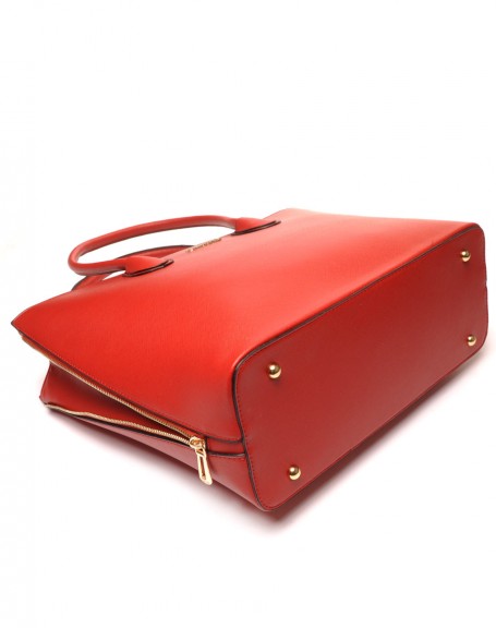 Large red handbag Flora & Co