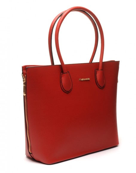 Large red handbag Flora & Co