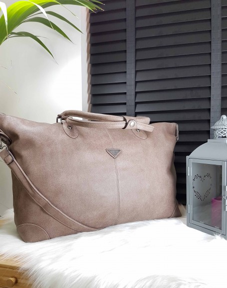 Large taupe tote
