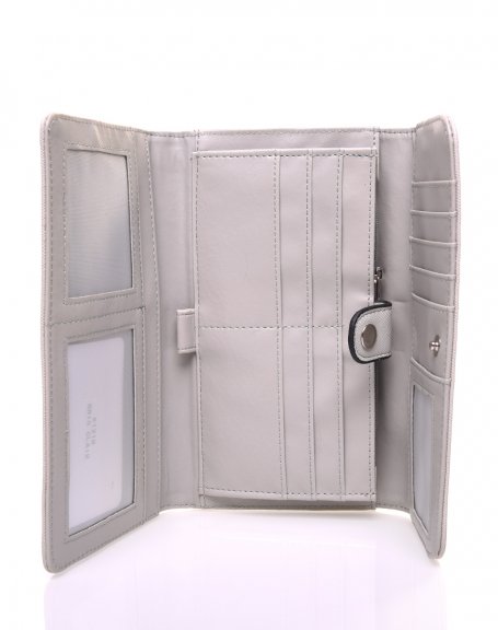 Light gray grained-effect wallet