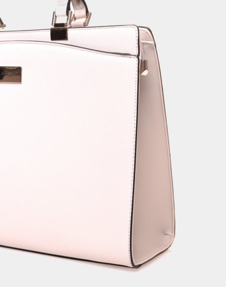Light gray tote handbag