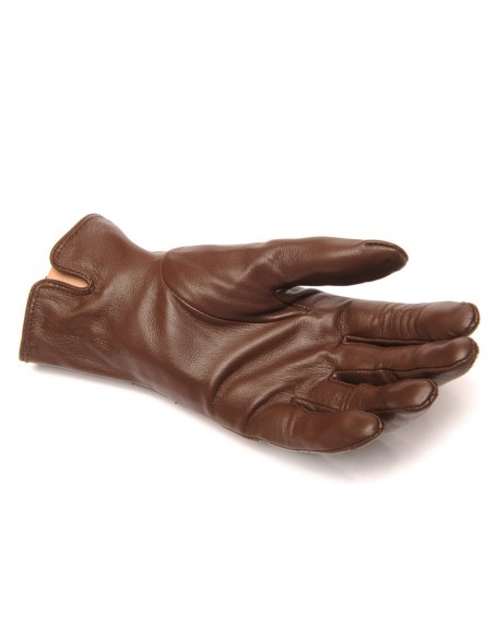 LuluCastagnette quilted chocolate leather gloves