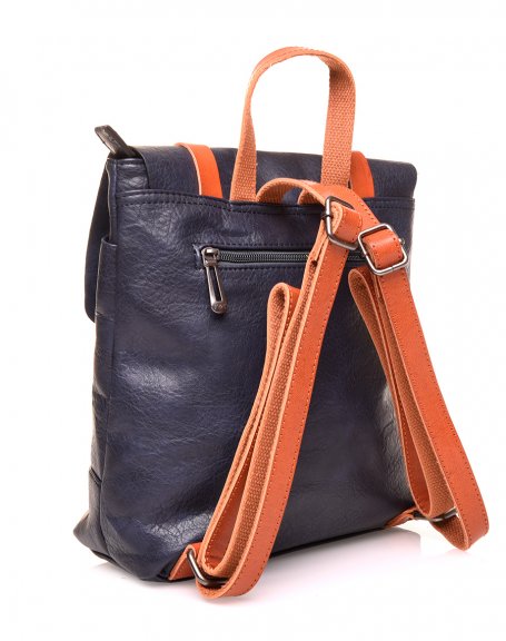 Mini blue vintage backpack