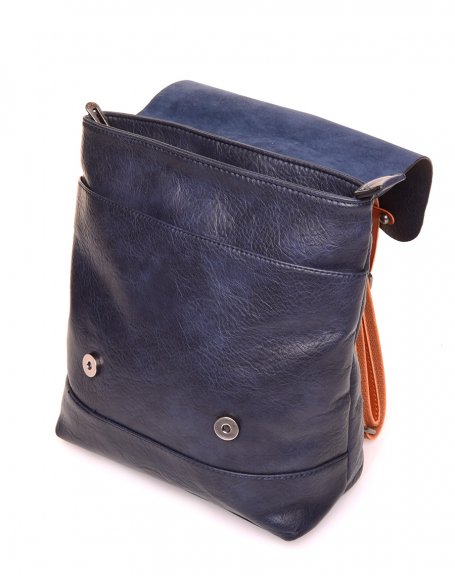 Mini blue vintage backpack