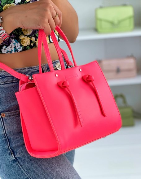 Neon pink shoulder bag