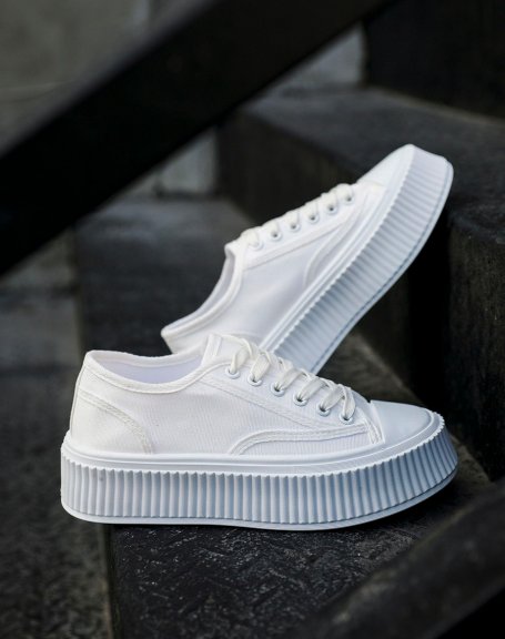 Off-white chunky-sole low-top sneakers