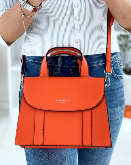 Orange trapeze handbag