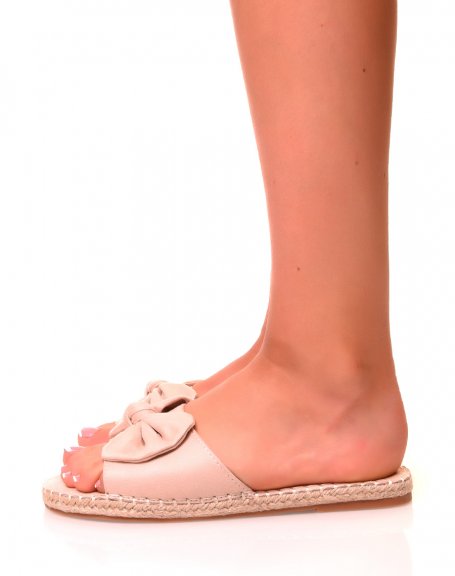 Pale pink knotted sandals