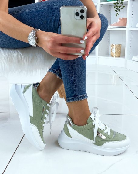 Pastel green sneakers