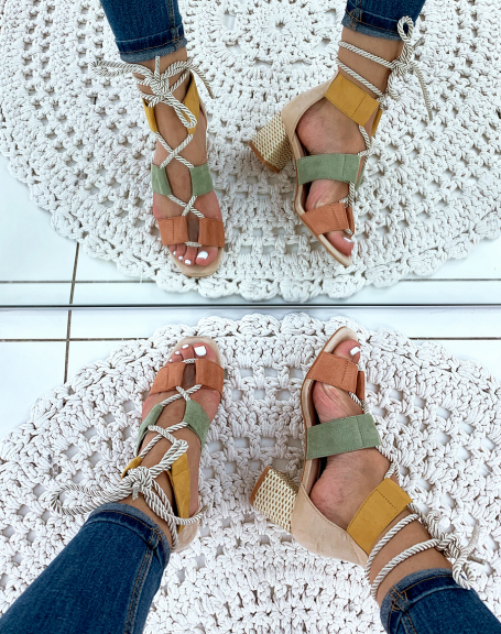 Pastel heeled sandals
