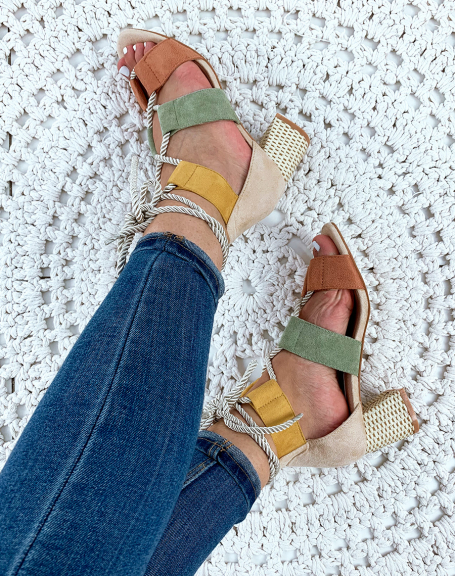Pastel heeled sandals