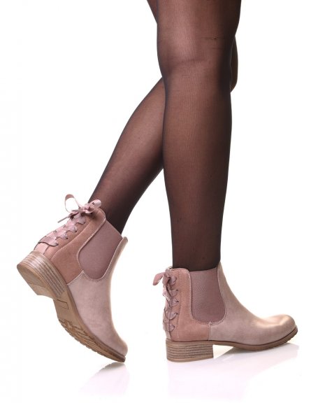 Pink Chelsea Boots with Bows