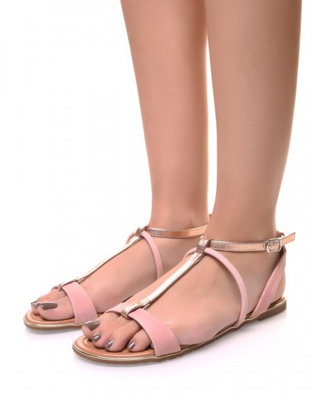 Pink chunky effect sandals