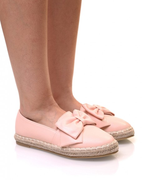 Pink espadrilles with bow