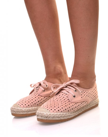 Pink suedette sneakers