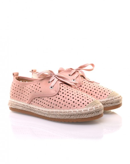 Pink suedette sneakers