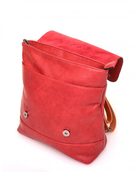 Red vintage mini backpack