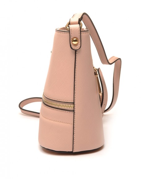 Small pale pink shoulder bag