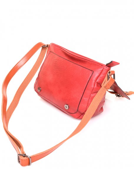 Small red vintage shoulder bag