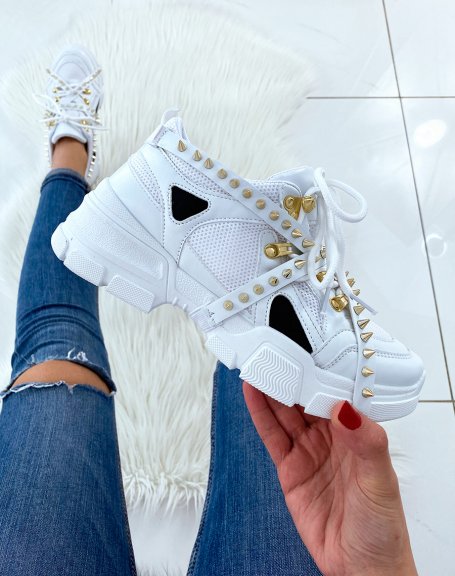 Studded straps sneakers