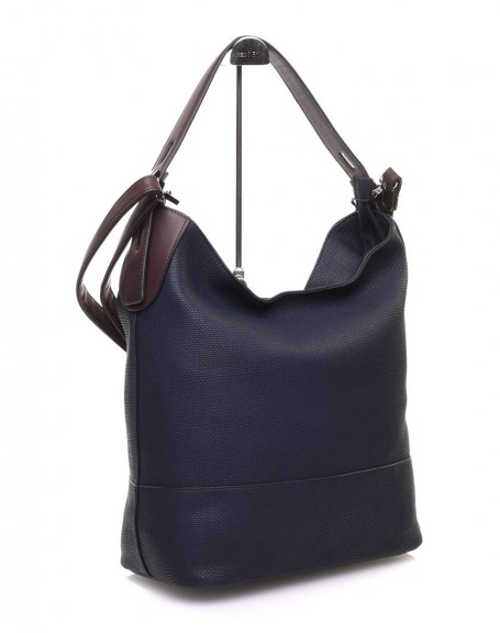 Two-tone blue daily bag