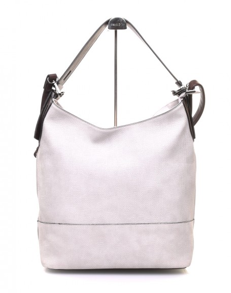 Two-tone light gray daily bag