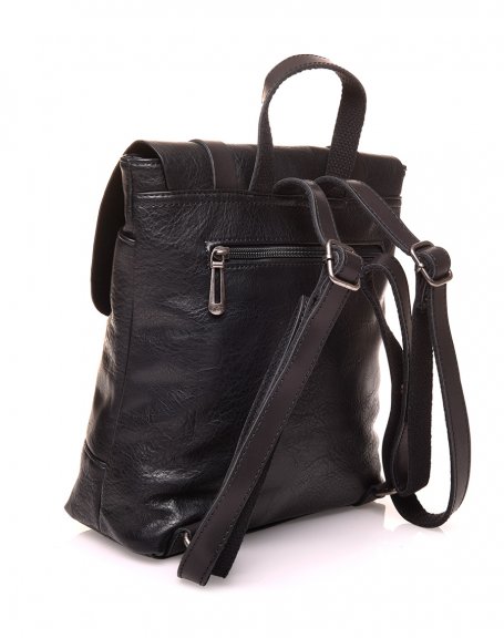 Vintage black mini backpack