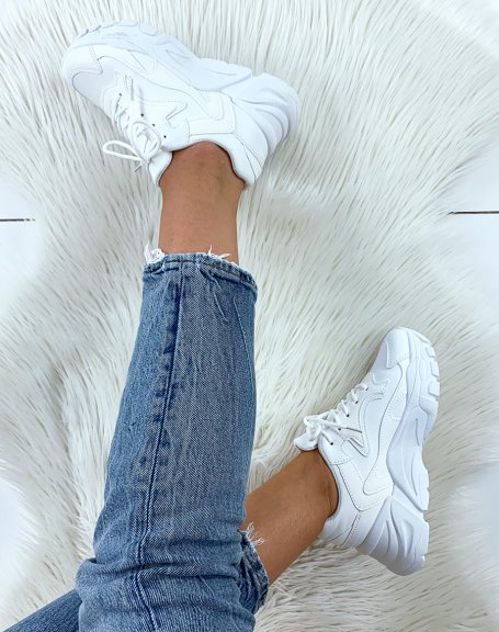 White chunky sole sneakers